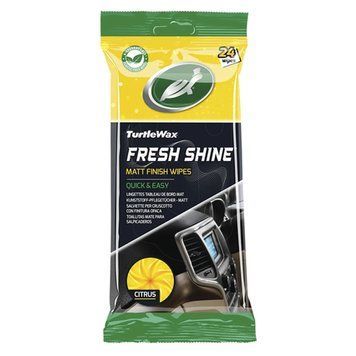 Серветки вологі TURTLE WAX Fresh Shine Citrus Matt Finish Wipes 24шт. 5010322540967 фото